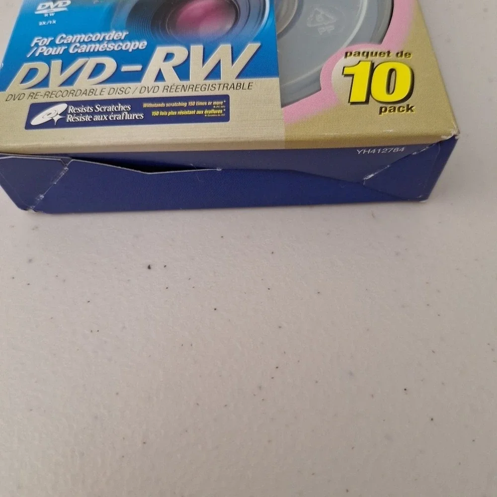 JVC DVD-RW 60 Min 2.8GB/Go‎ Set of 10 - NEW SEALED